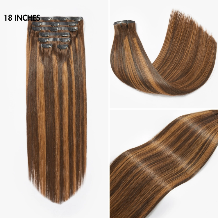 Highlights Silky Straight / Kinky Curly / Deep Wave Clip in Extensions Human Hair 135g 9pcs / 7pcs with Free Gift