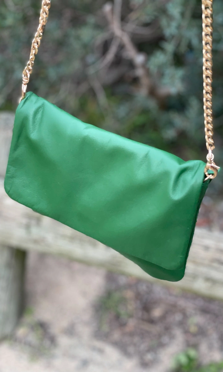 Hoss Venetta Green Gold Chain Bag