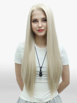 IMstyle Queena Long Blonde Straight 13*4 Lace Front Free Parting-W214-CF243-C13X4