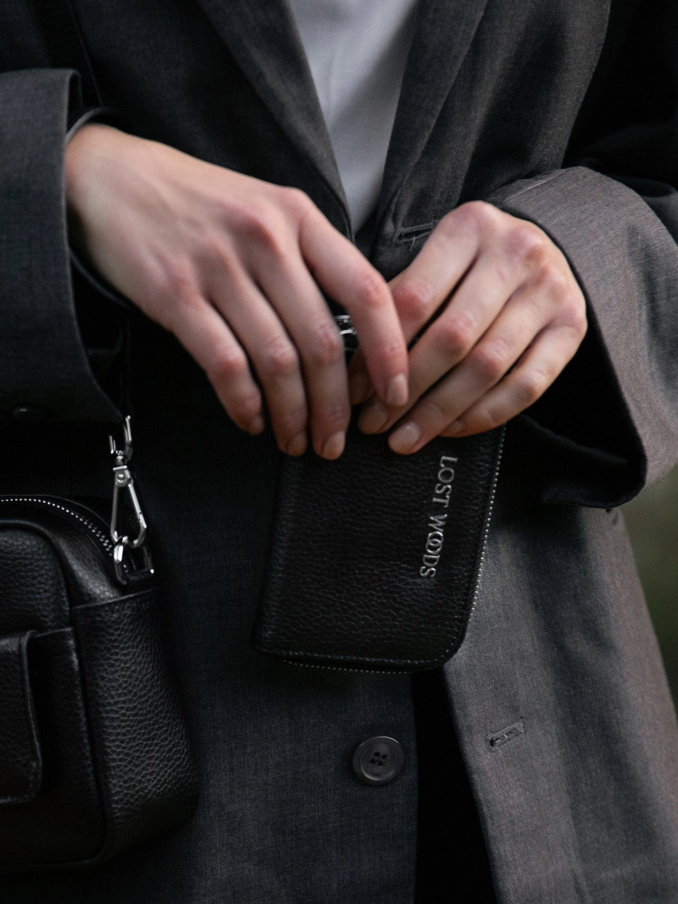 Iris MIRUM® Leather Vegan  Wallet | Black & Silver