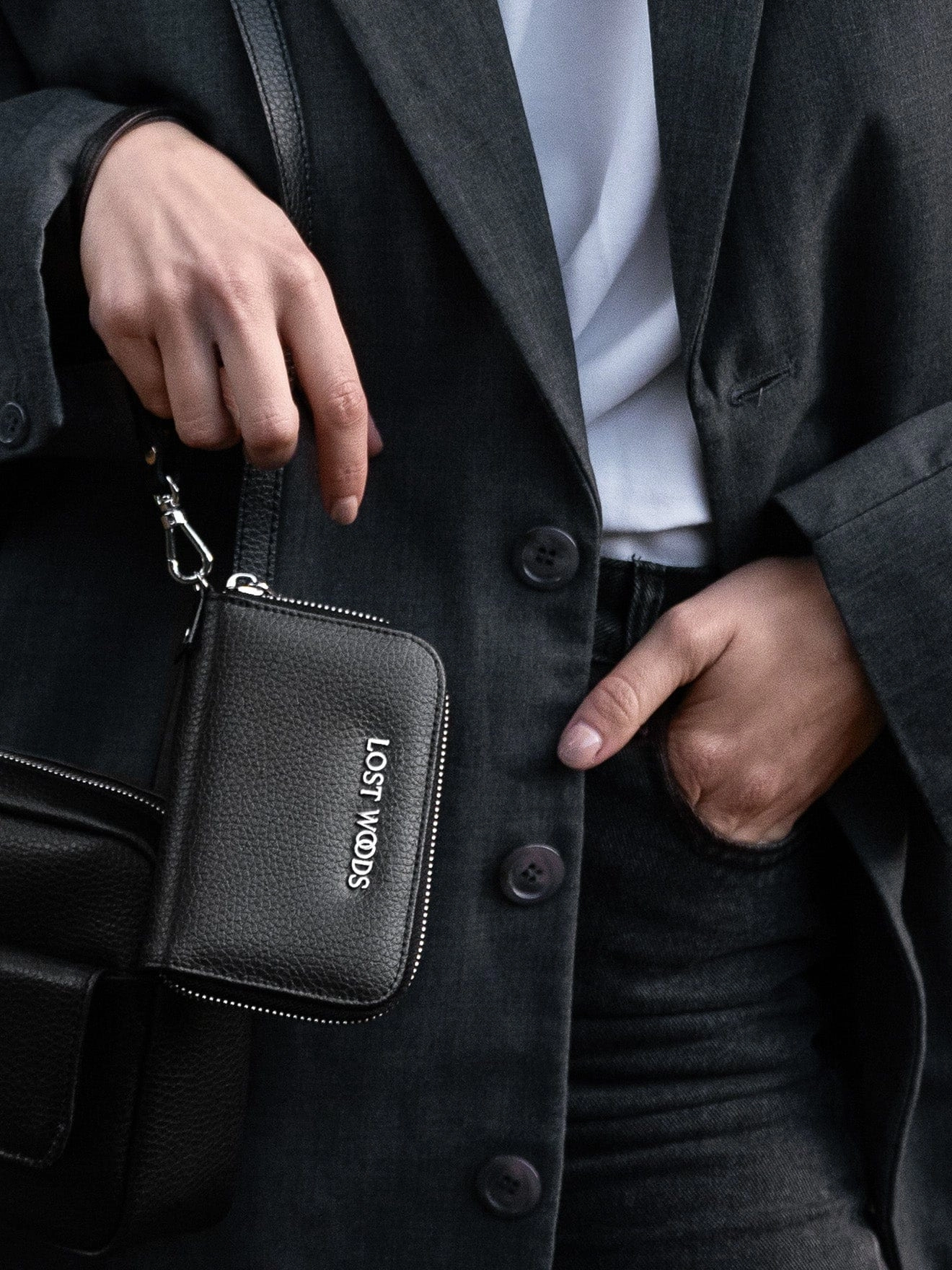 Iris MIRUM® Leather Vegan  Wallet | Black & Silver