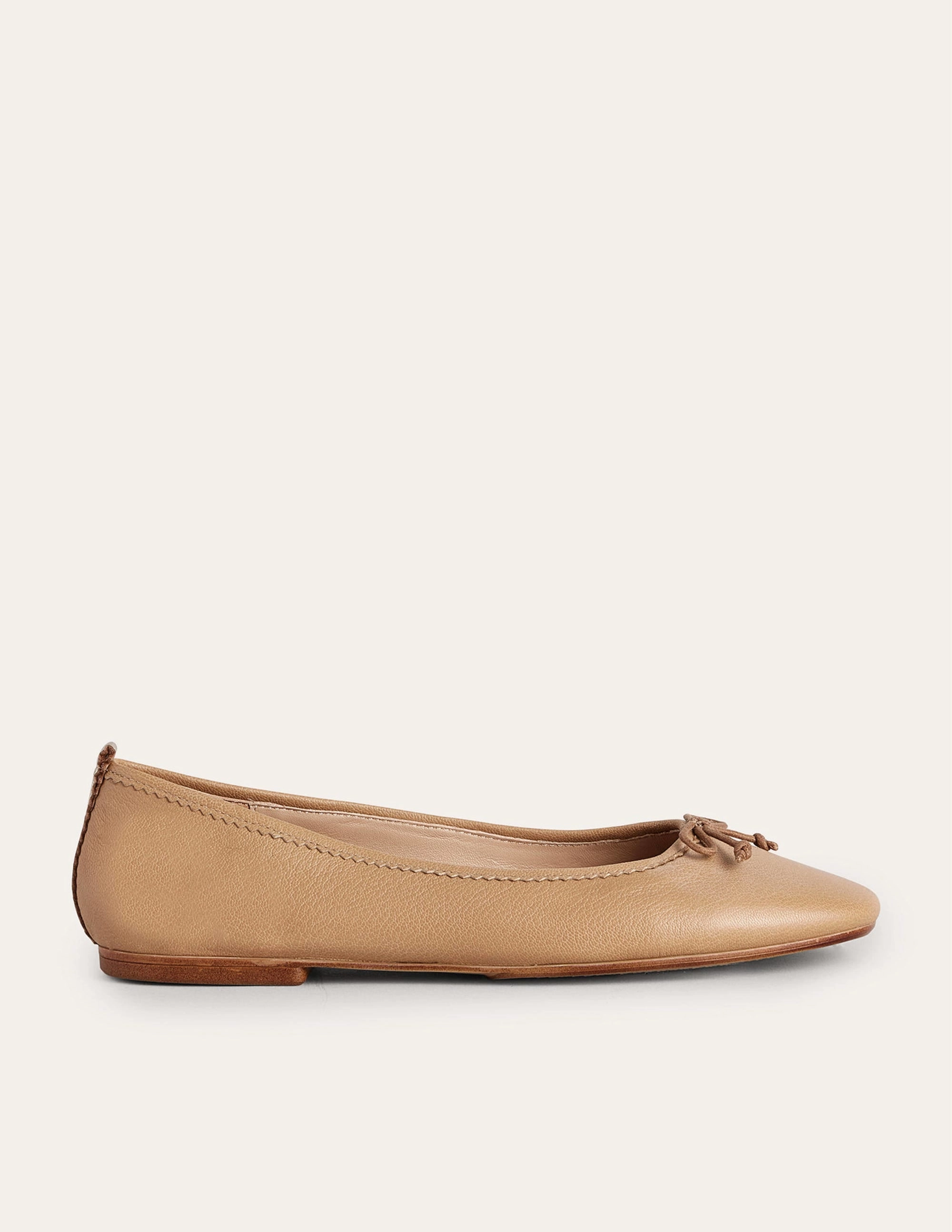 Kitty Flexi Sole Ballet Pumps-Embroidered Natural