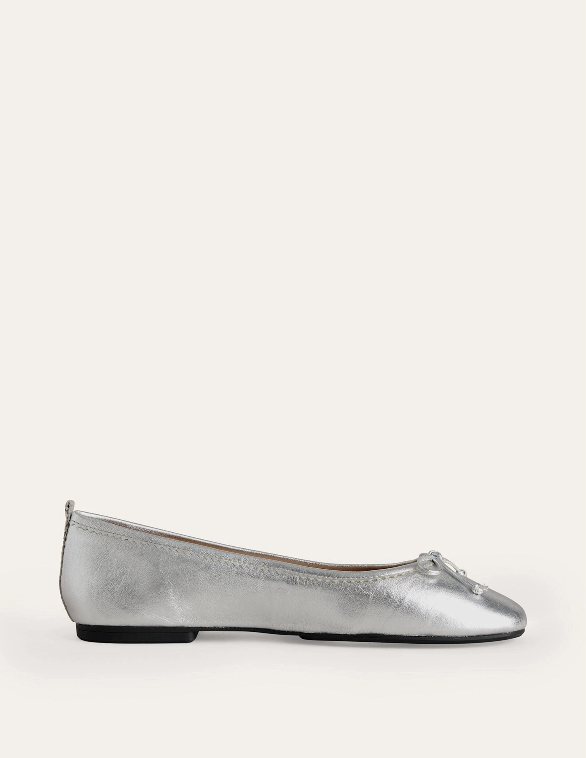 Kitty Flexi Sole Ballet Pumps-Silver Metallic