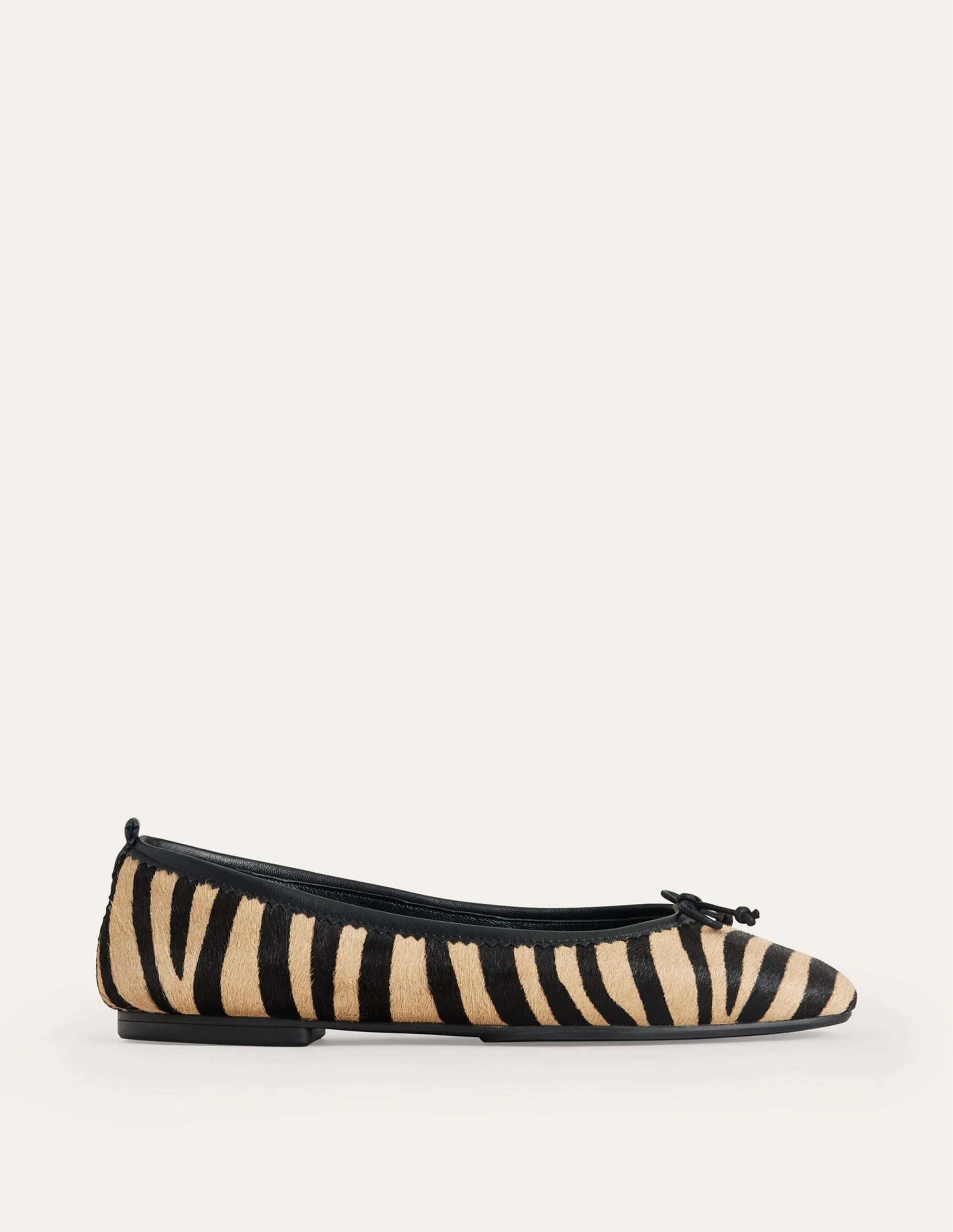 Kitty Flexi Sole Ballet Pumps-Zebra Pony Hair