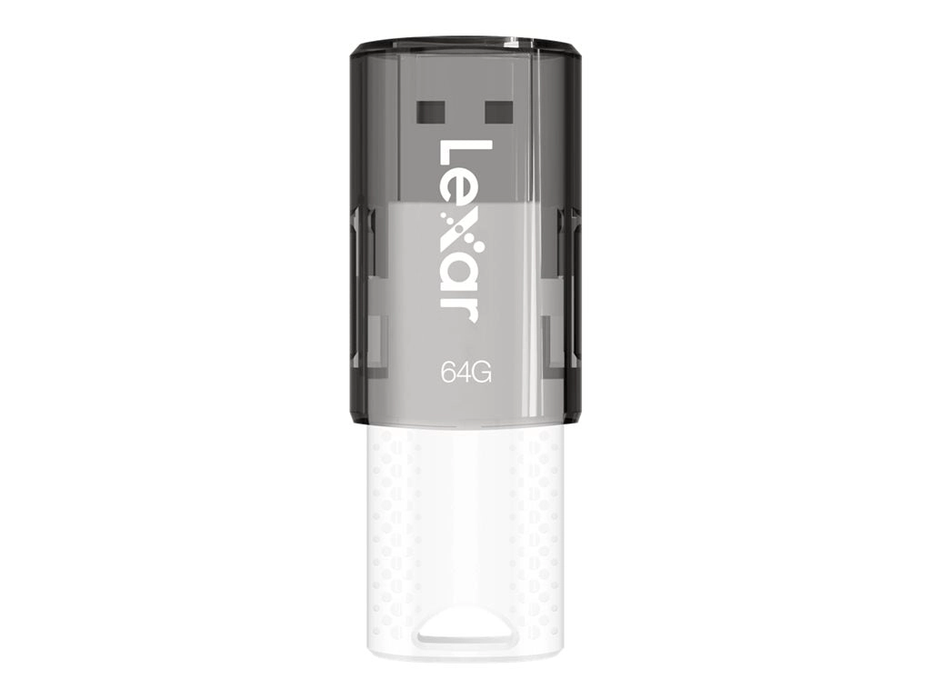 Lexar JumpDrive S60 - USB flash drive - 64 GB - USB 2.0 - black LJDS060064G-BNBNU