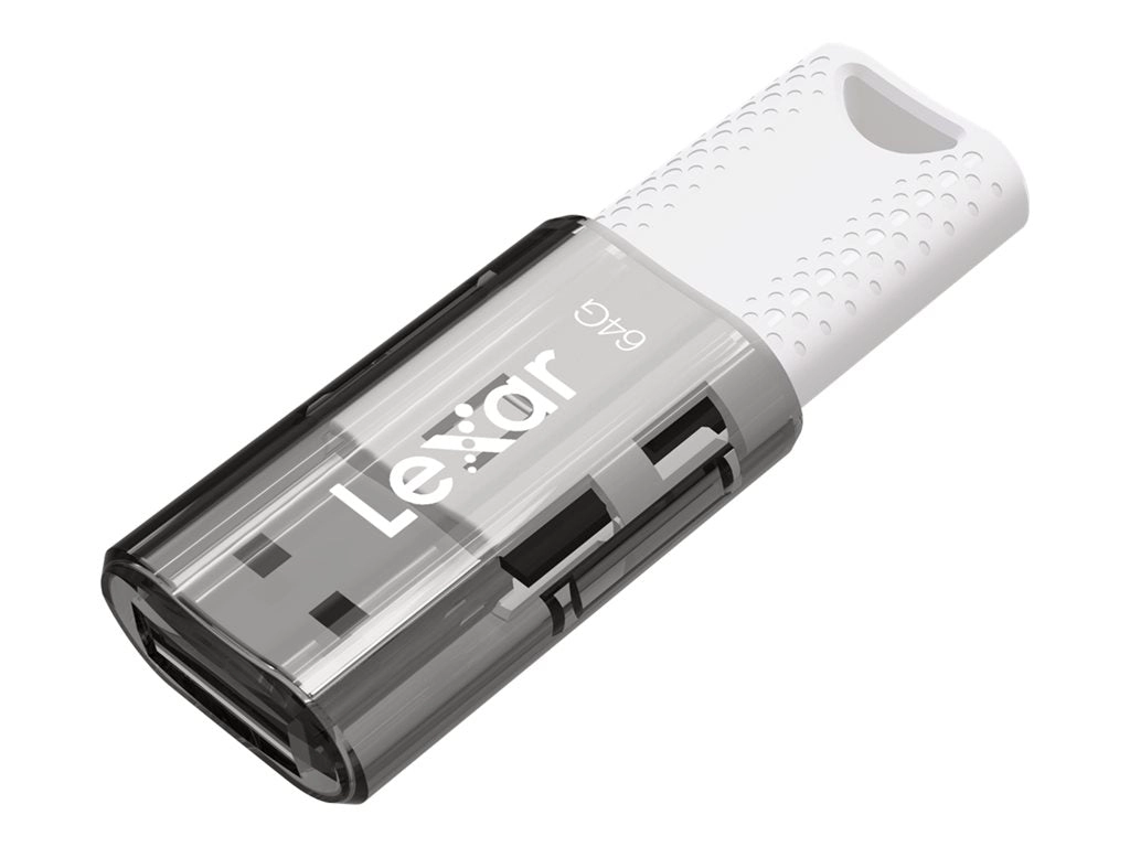 Lexar JumpDrive S60 - USB flash drive - 64 GB - USB 2.0 - black LJDS060064G-BNBNU