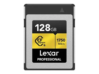 Lexar Professional GOLD Series - Flash memory card - 128 GB - CFexpress Type B LCXEXPR128G-RNENG