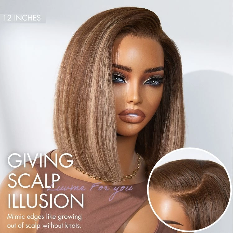 Luvme All-Day Comfort™ Wig Blunt Cut Bob Glueless Minimalist HD Lace Short Human Hair Wig Pre-Cut Lace