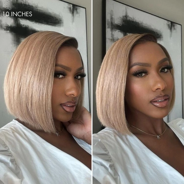 Luvme All-Day Comfort™ Wig Blunt Cut Bob Glueless Minimalist HD Lace Short Human Hair Wig Pre-Cut Lace