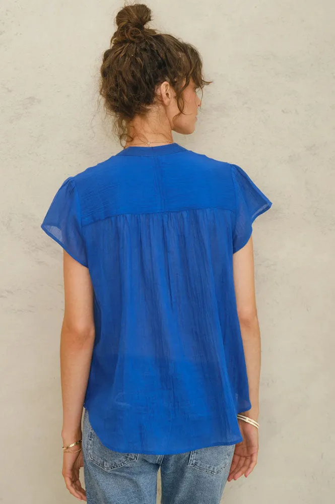 M.A.B.E Freya Dark Blue Top