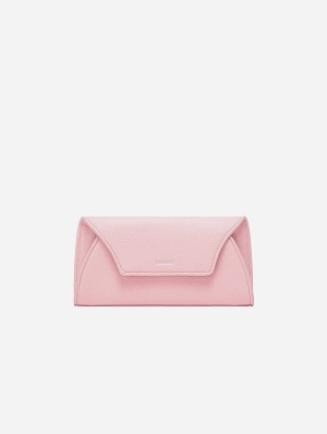 Mavis Vegan Leather Wallet | Light Pink Pebbled