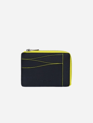 Mylo™️ Vegan Mushroom Leather Large Zipped Card Holder | Yellow