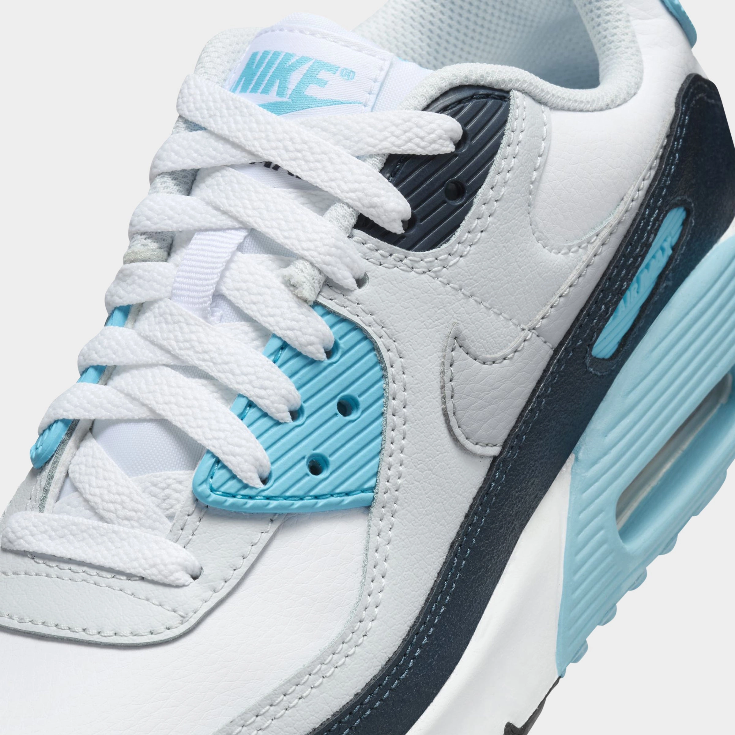 Nike Air Max 90 GS White / Wolf Grey - Baltic Blue