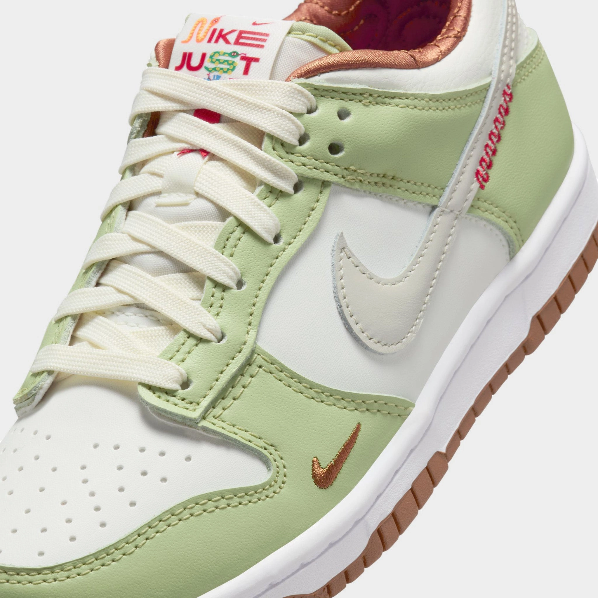 Nike Dunk Low GS Sail / Light Bone - Olive Aura