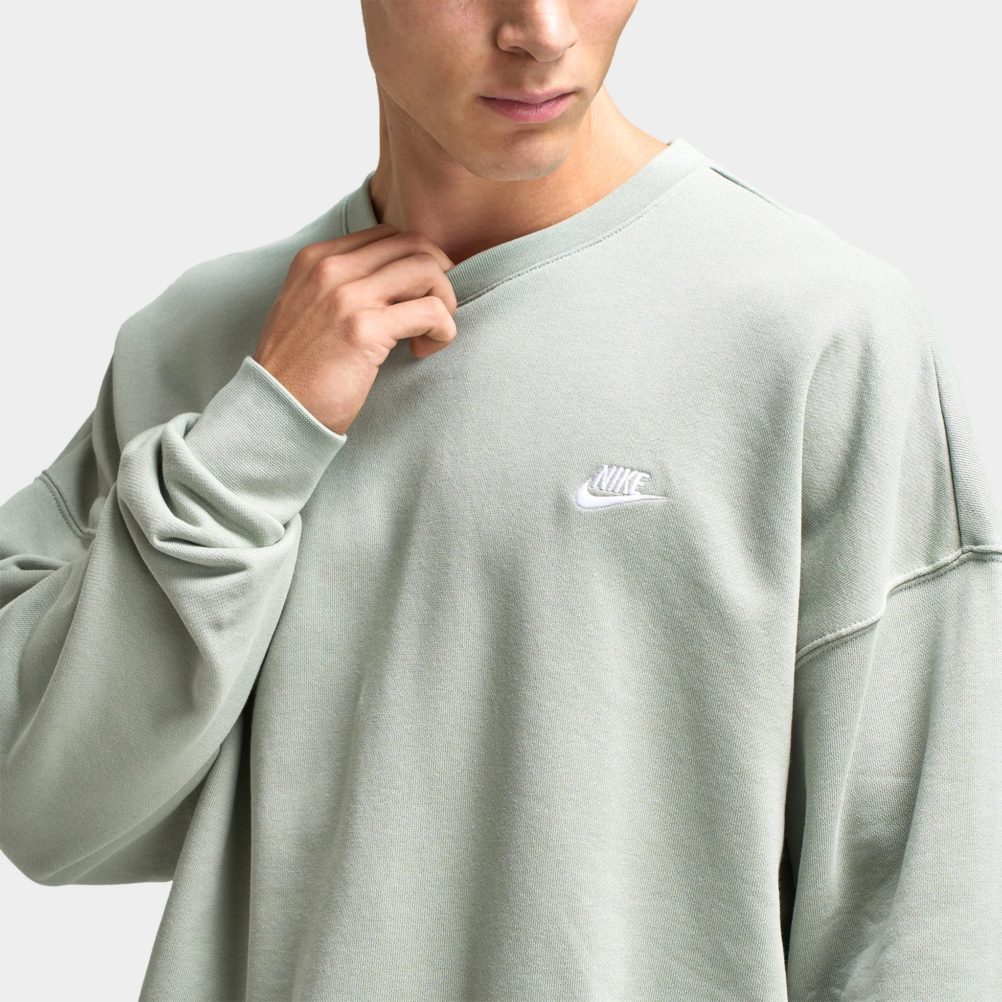 Nike Sportswear Club Fleece Oversized Crewneck Jade Horizon / White