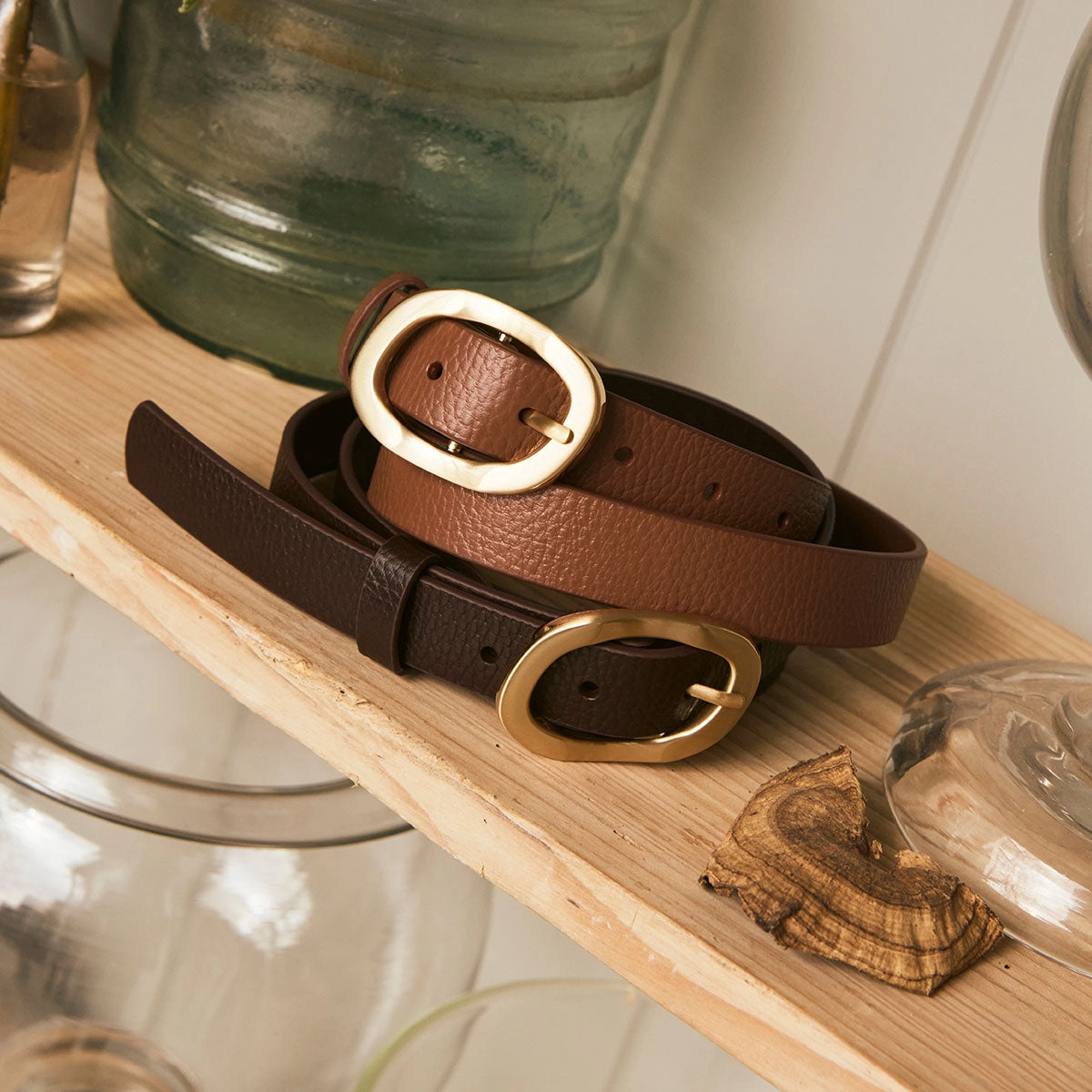 Nocturne Belt - Tan/Gold