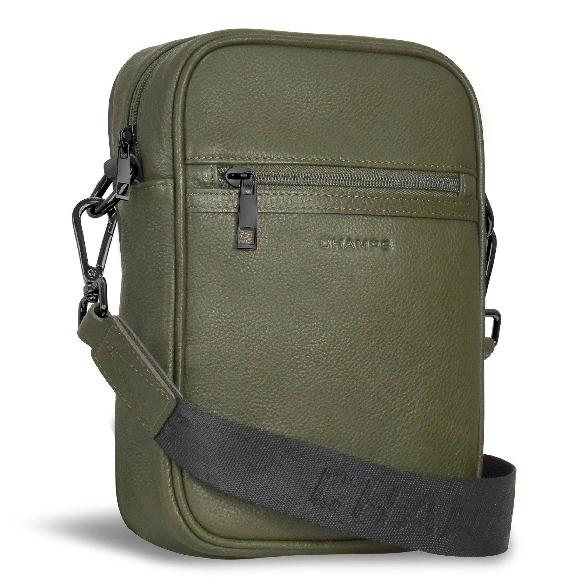 Onyx / Leather Vertical Cross-Body Bag *Drop Ship*