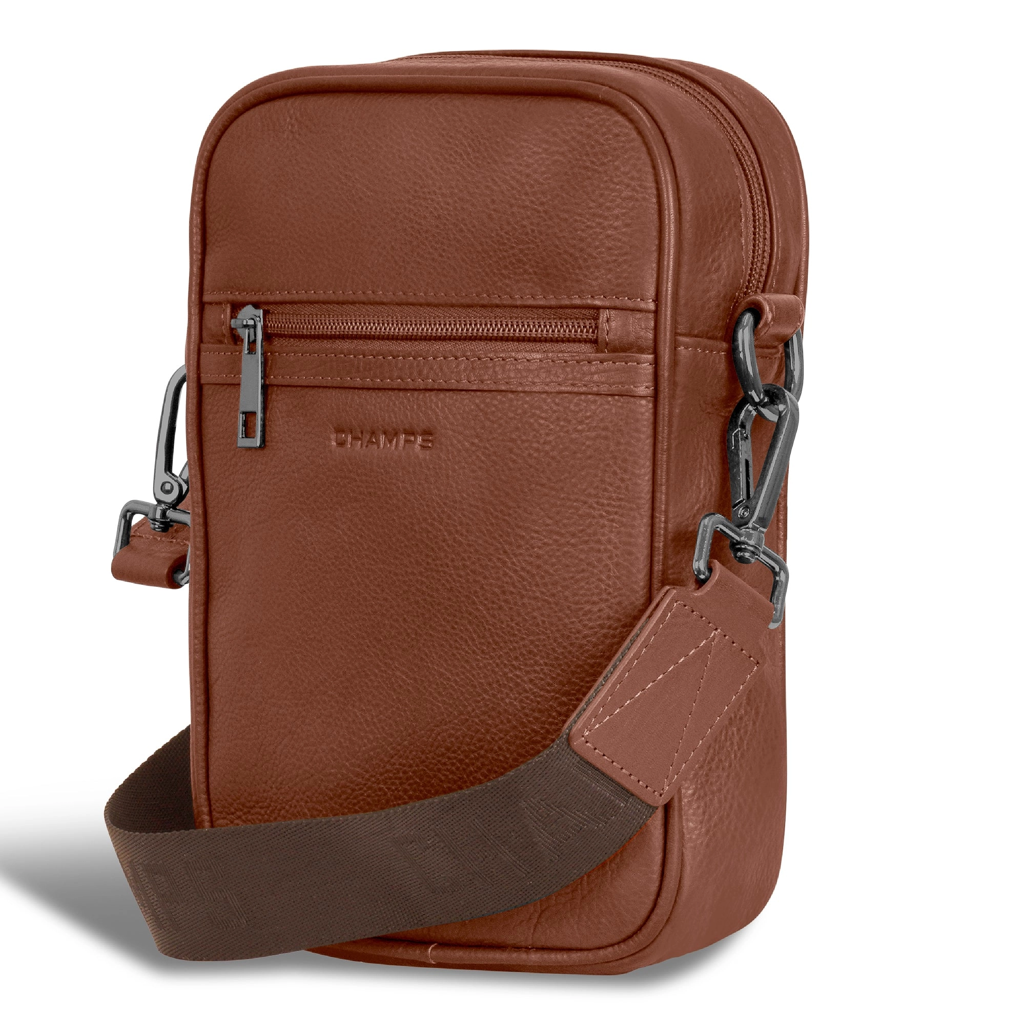 Onyx / Leather Vertical Cross-Body Bag *Drop Ship*