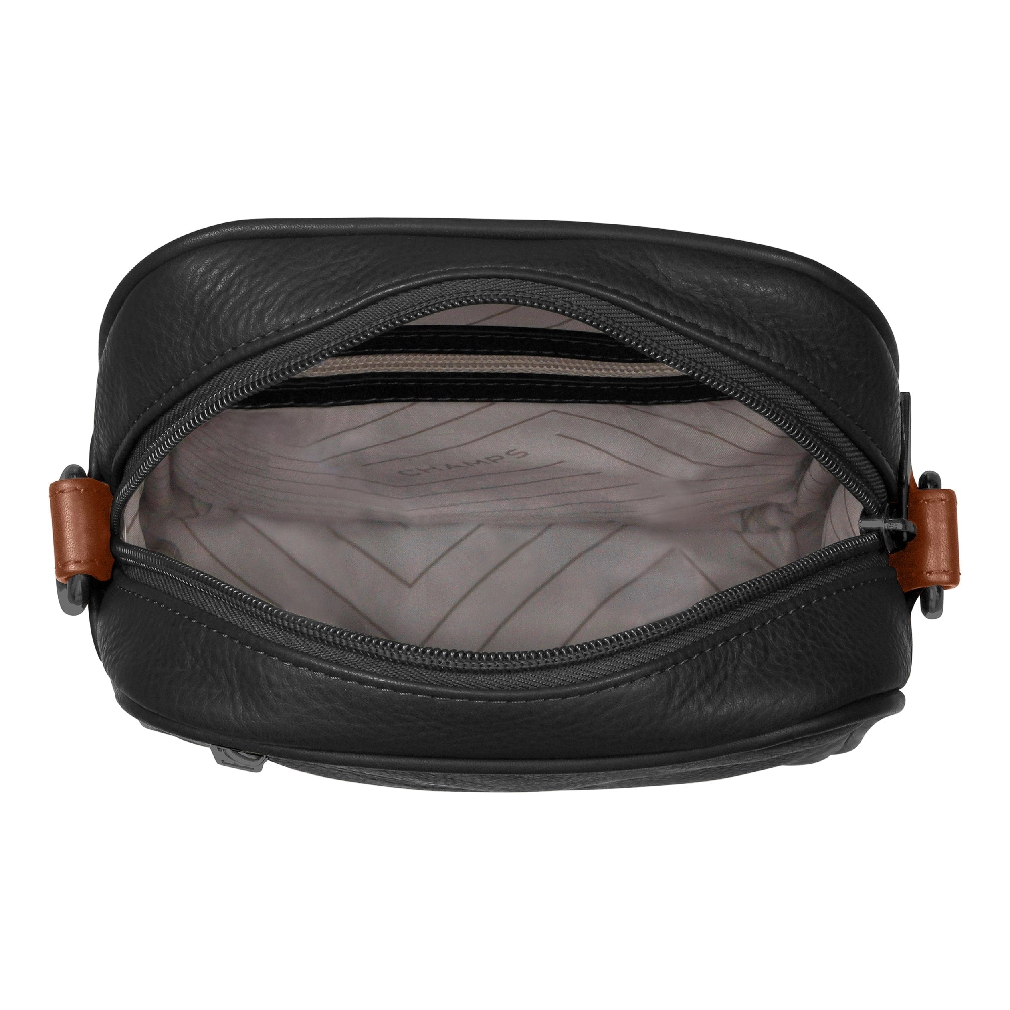 Onyx / Leather Vertical Cross-Body Bag *Drop Ship*