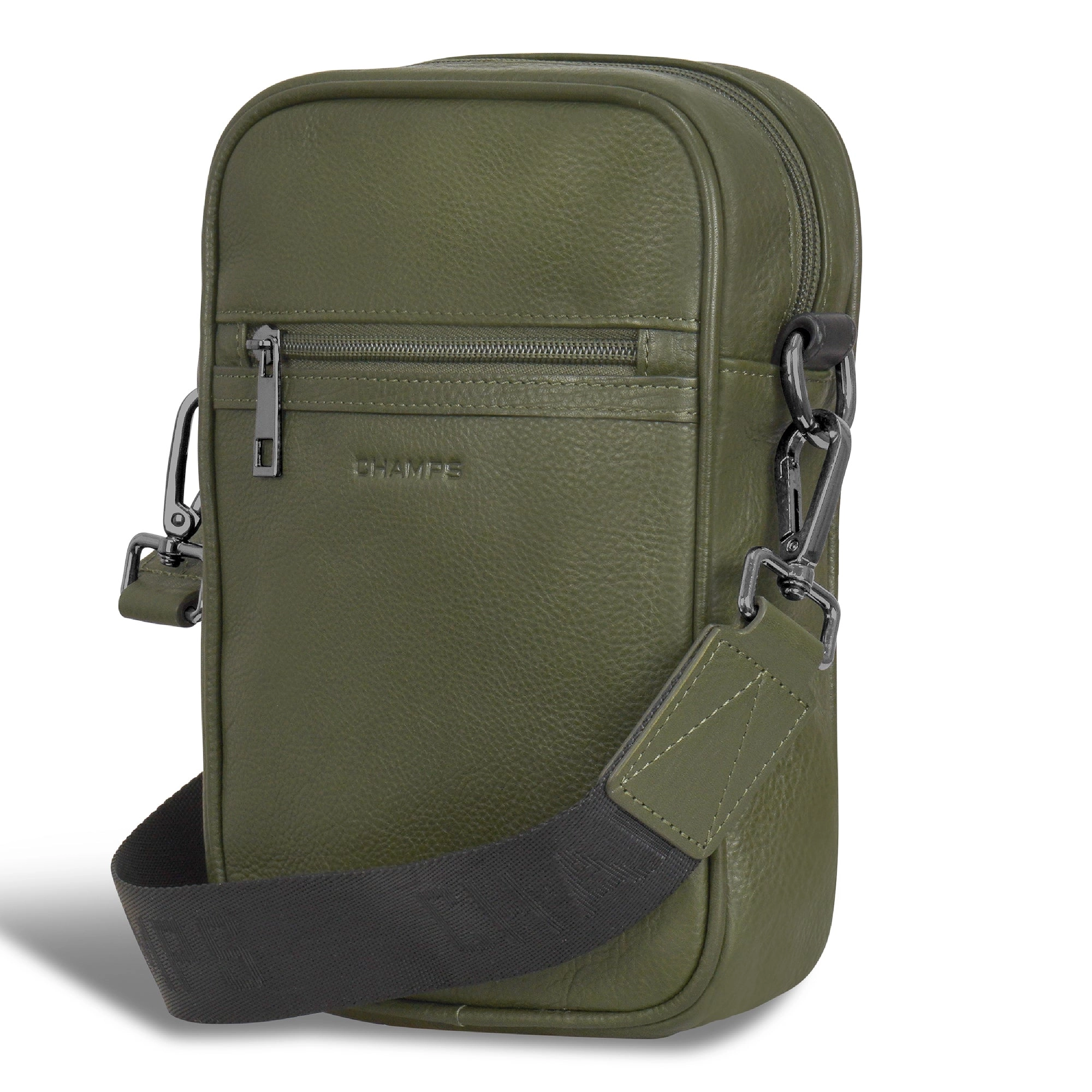 Onyx / Leather Vertical Cross-Body Bag *Drop Ship*