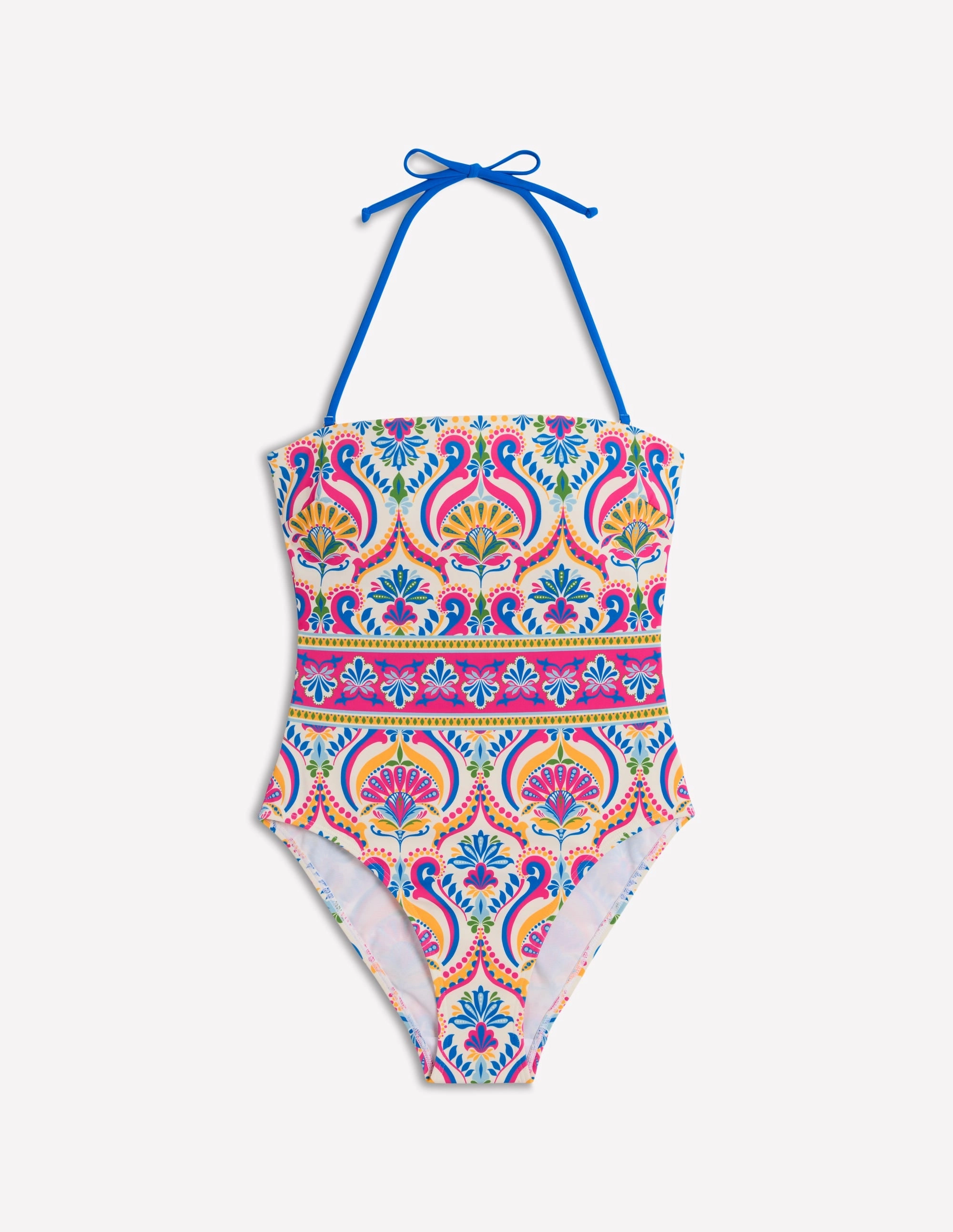 Paros Bandeau Swimsuit-Multi. Ornamental Floral