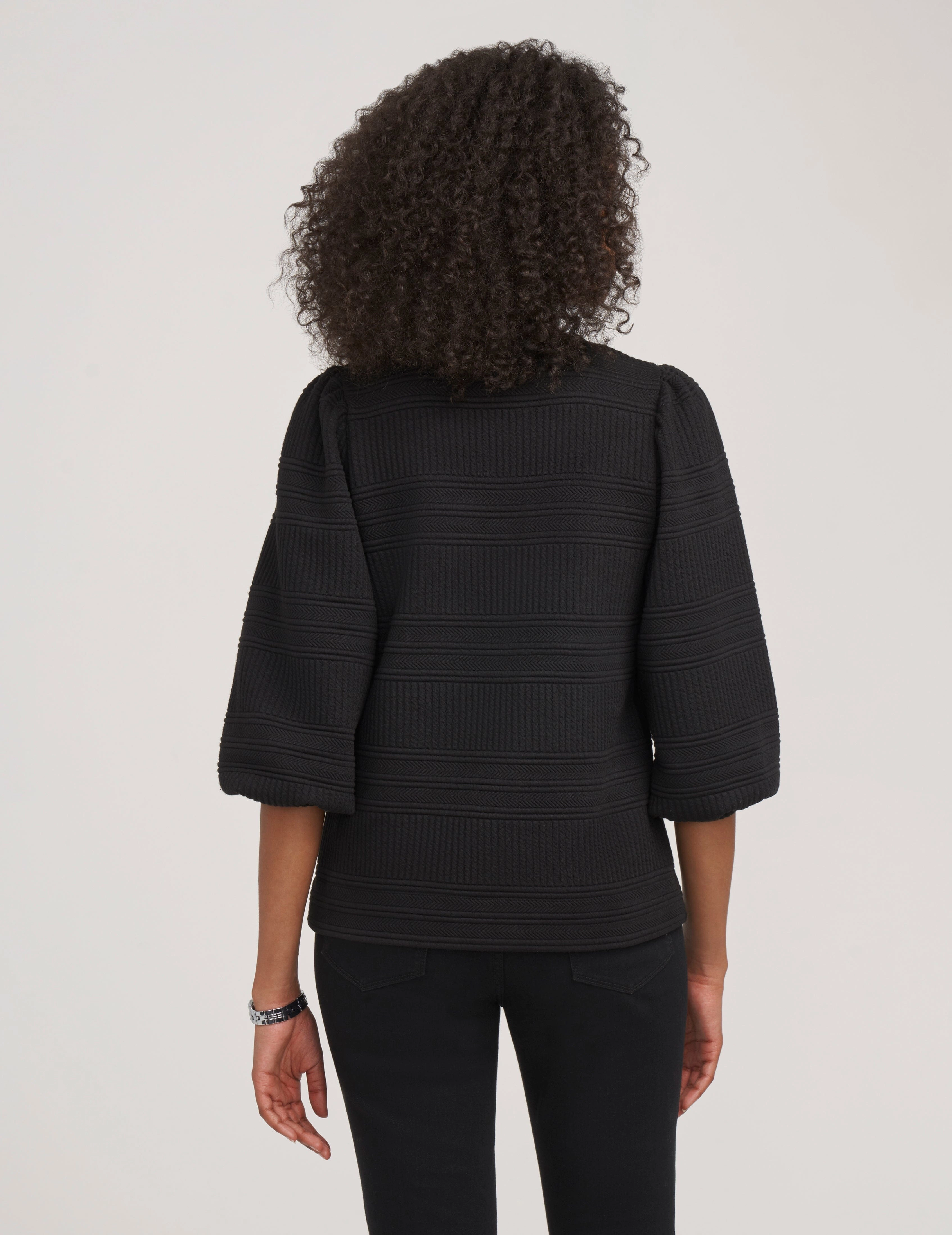 Petite Puff Sleeve Pullover Novelty Quilt- Sale