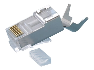Platinum Tools - Network connector - RJ-45 (M) - shielded - CAT 6a - solid, with liner, up to 10 Gbps data transfer rate (pack 106190BG