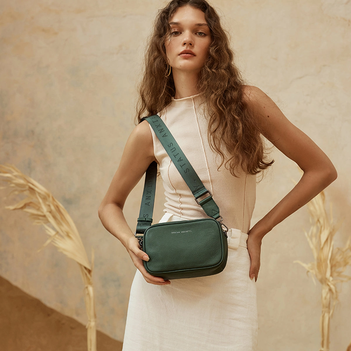 Plunder Bag With Webbed Strap - Green