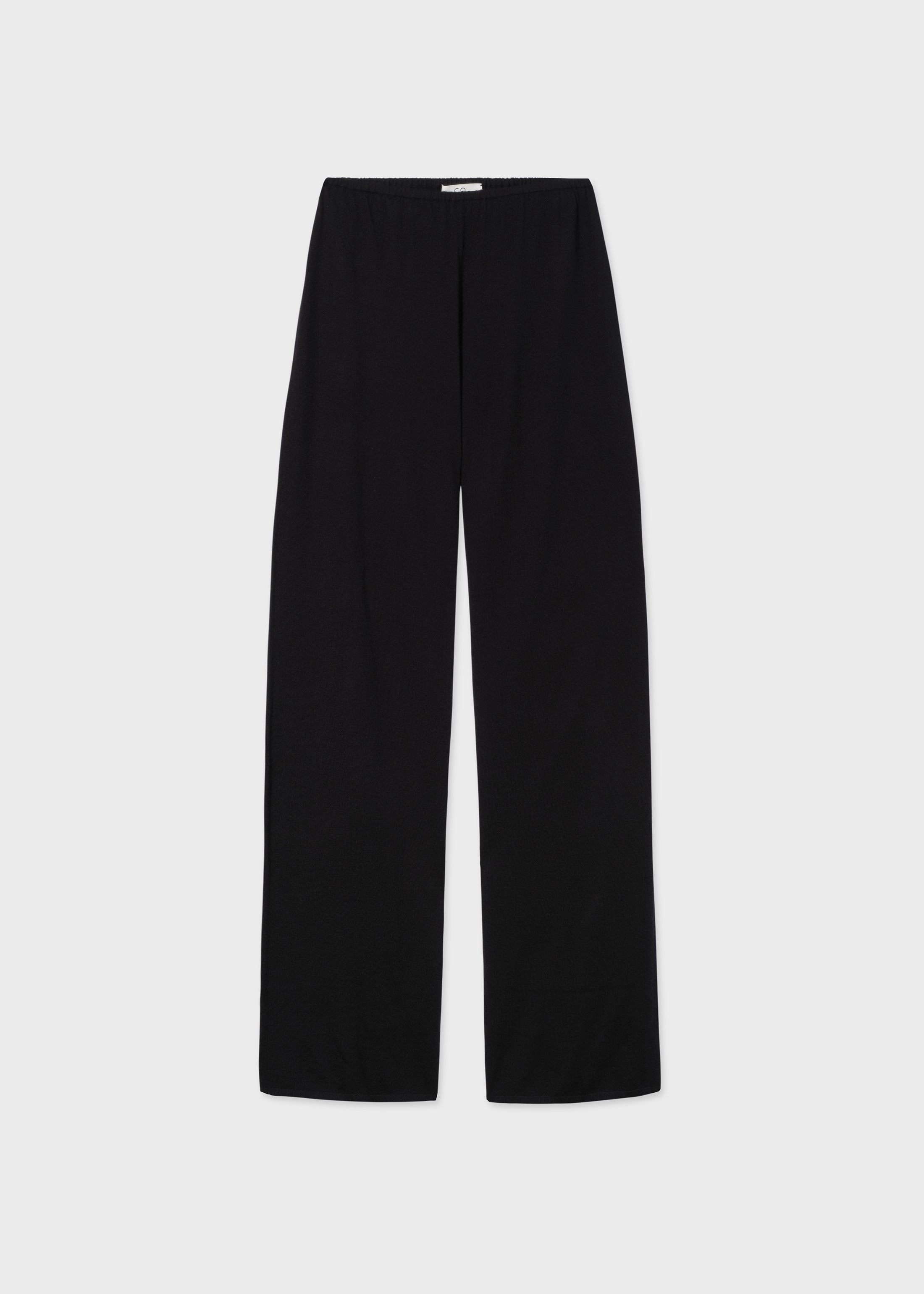 Pull Up Pant in Fine Cashmere - Black