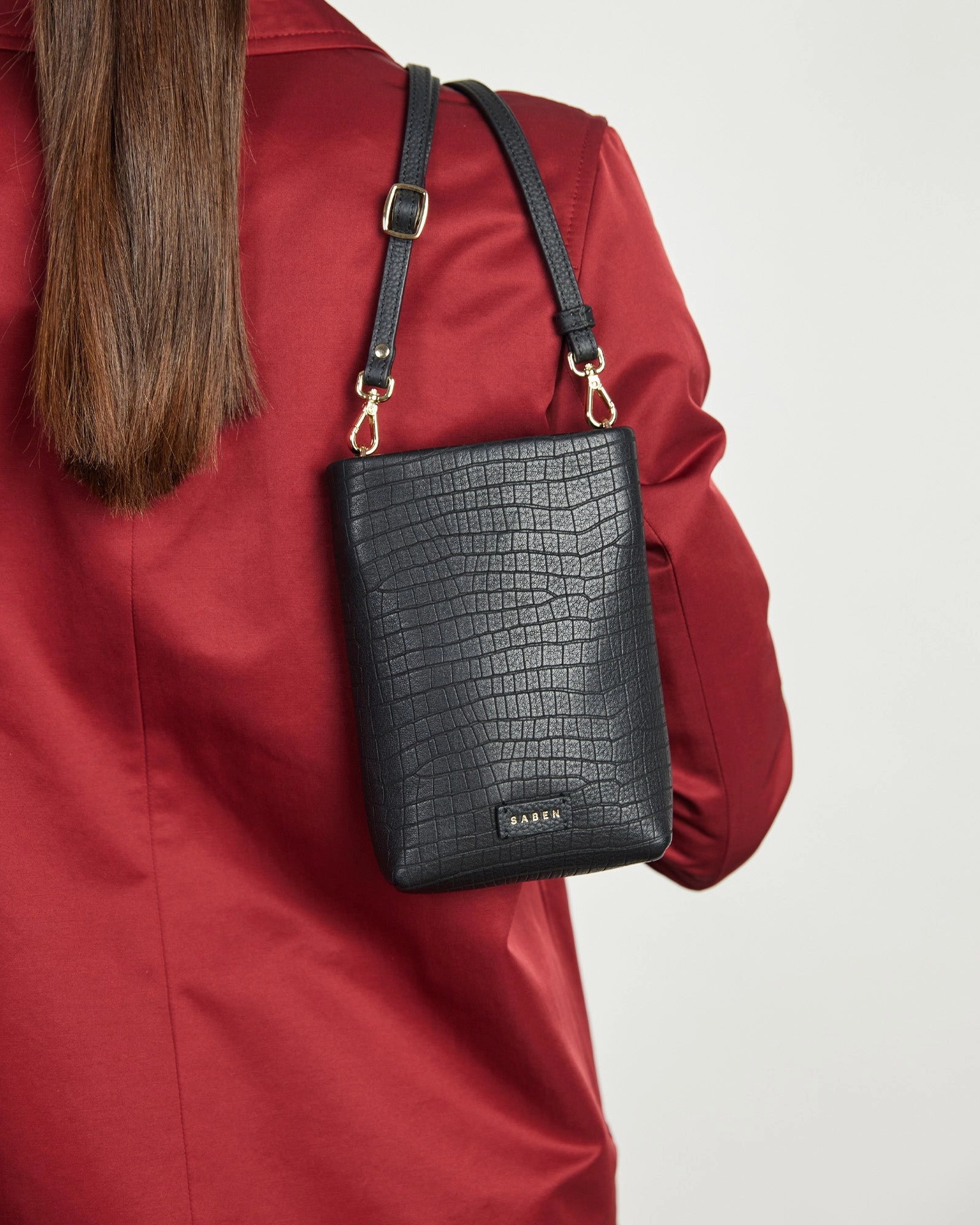 Saben Maggie Crossbody Black Luxe Emboss