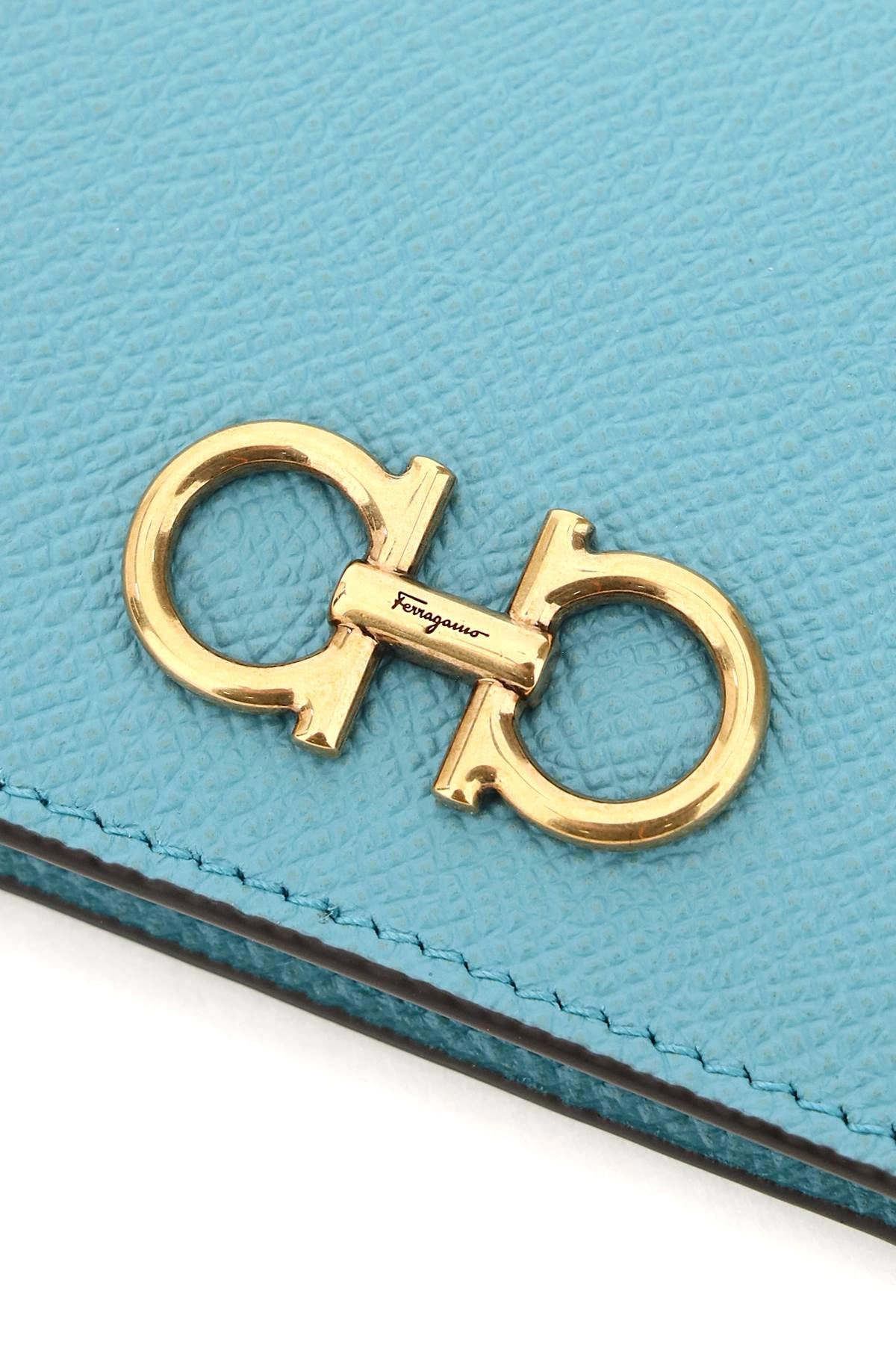 Salvatore Ferragamo Gancini Plaque Compact Wallet
