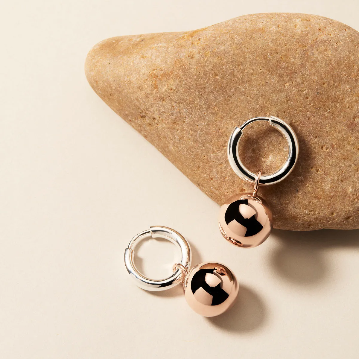 Shayla Rose Gold Ball Charm Earring E5103