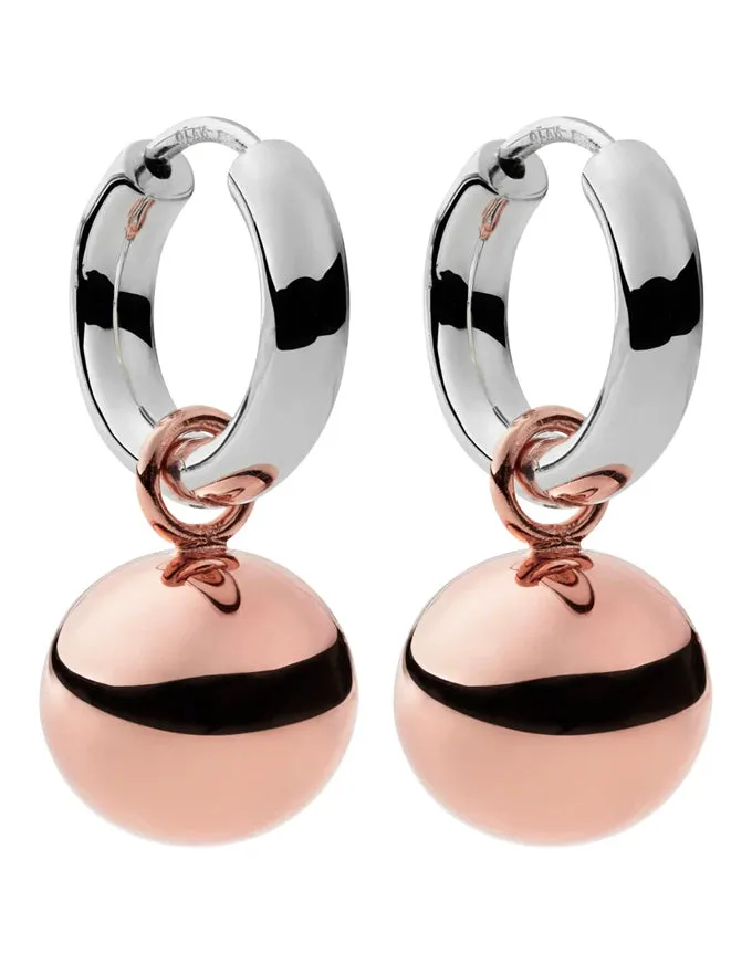 Shayla Rose Gold Ball Charm Earring E5103