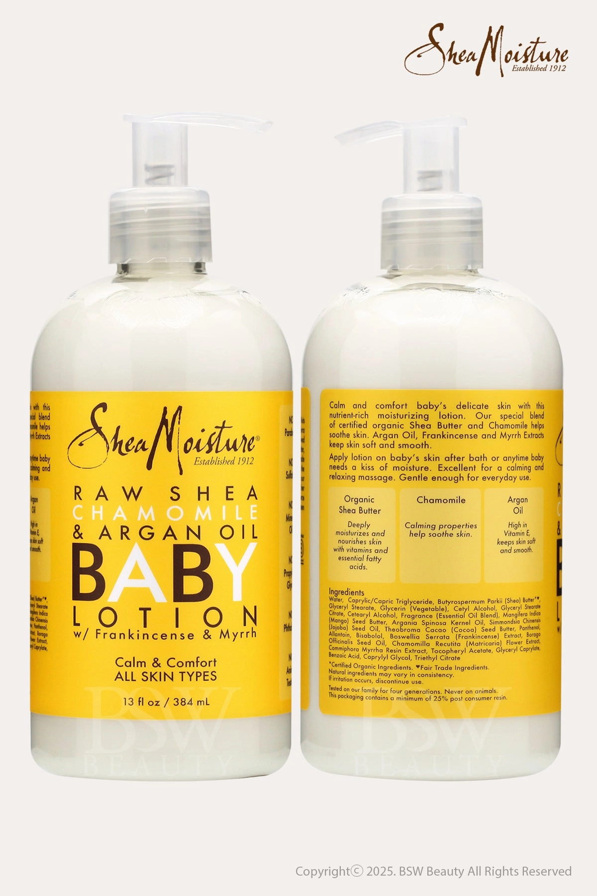 SHEA MOISTURE RAW SHEA CHAMOMILE & ARGAN OIL BABY  LOTION 13oz