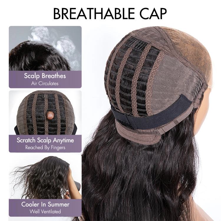 Special Deal | Beginner Friendly Brown Loose Wave Glueless Minimalist Lace Shoulder Length Wavy Bob Wig with Bangs