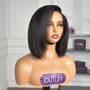 Special Deal | Layered Cut Yaki Straight Bob Glueless Minimalist HD Lace Bob Wig