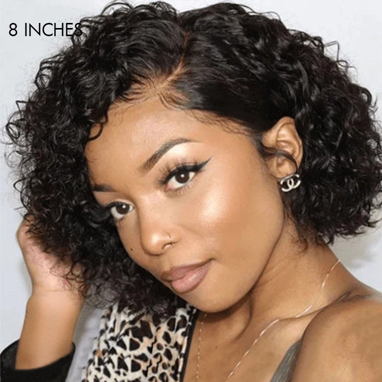 Special Offer | Trendy Short Cut Curly Minimalist HD Lace Glueless Side Part Wig 100% Human Hair