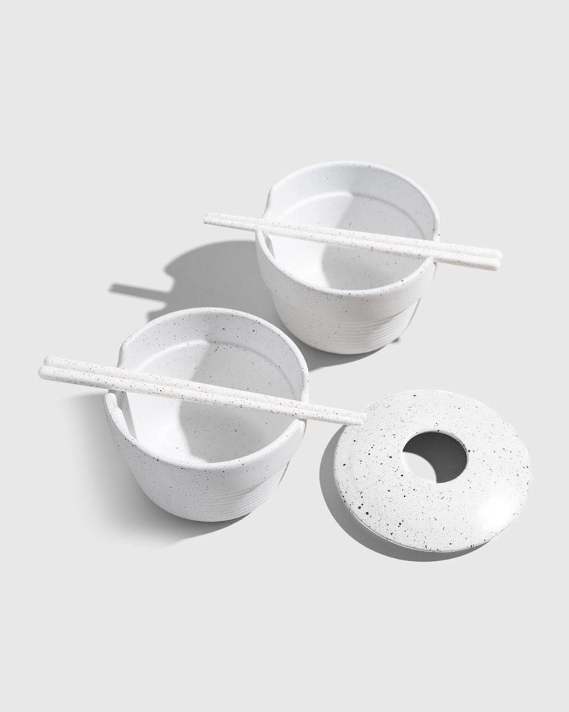 Stoneware Stackable Noodle Bowl Set