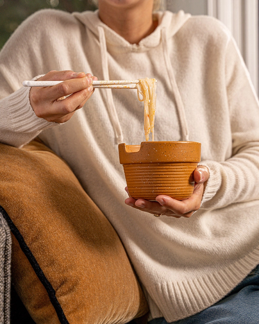 Stoneware Stackable Noodle Bowl Set