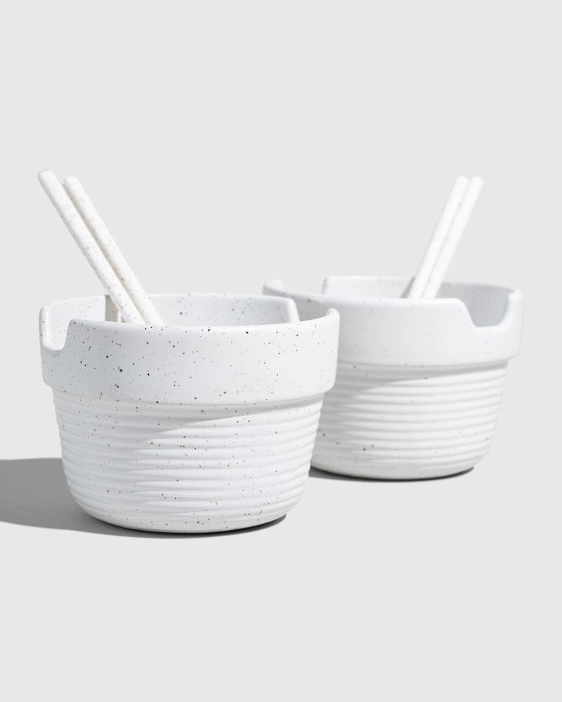 Stoneware Stackable Noodle Bowl Set