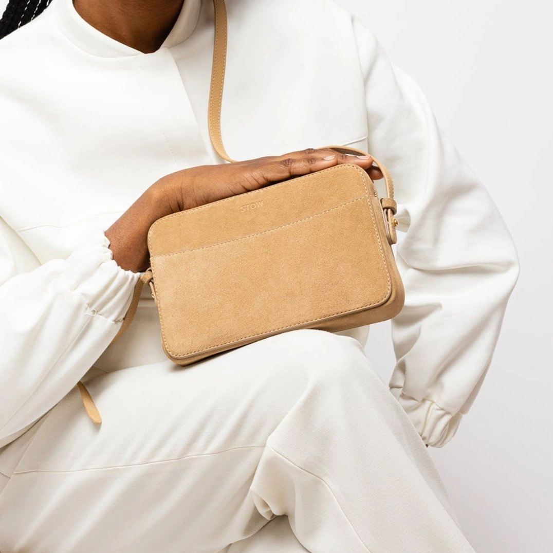 Suede Camera Bag