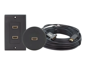 TechLogix - Wall plate cover - HDMI, USB Type A - black MOFO-PT-WDXB