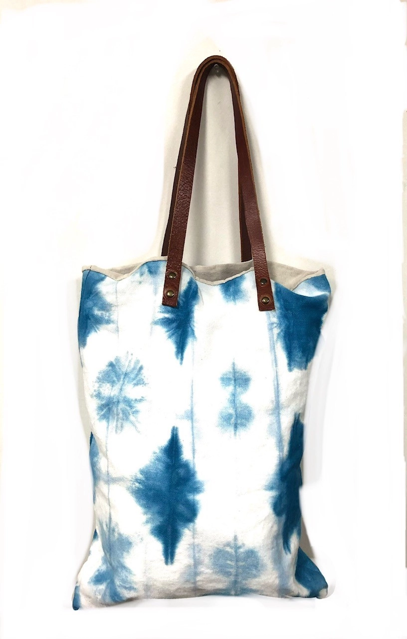 The Indigo Shibori tote
