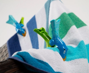 Tracker Beach Towel Clip Bubbles
