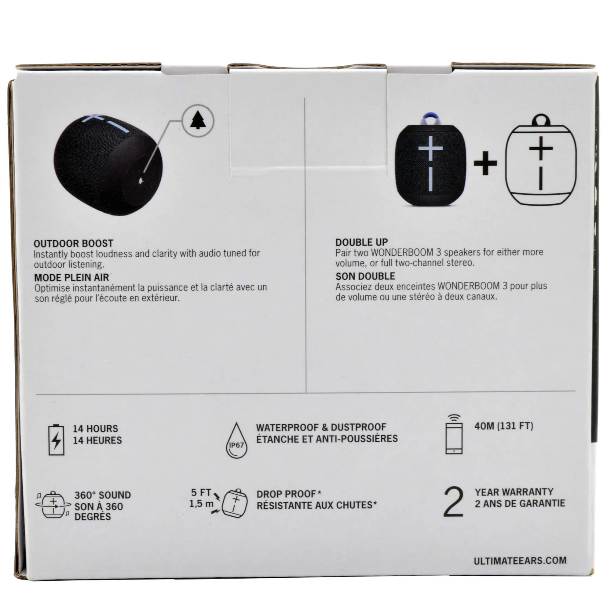 Ultimate Ears WONDERBOOM 3 Bluetooth Mini Speaker Performance Black | 984-001807