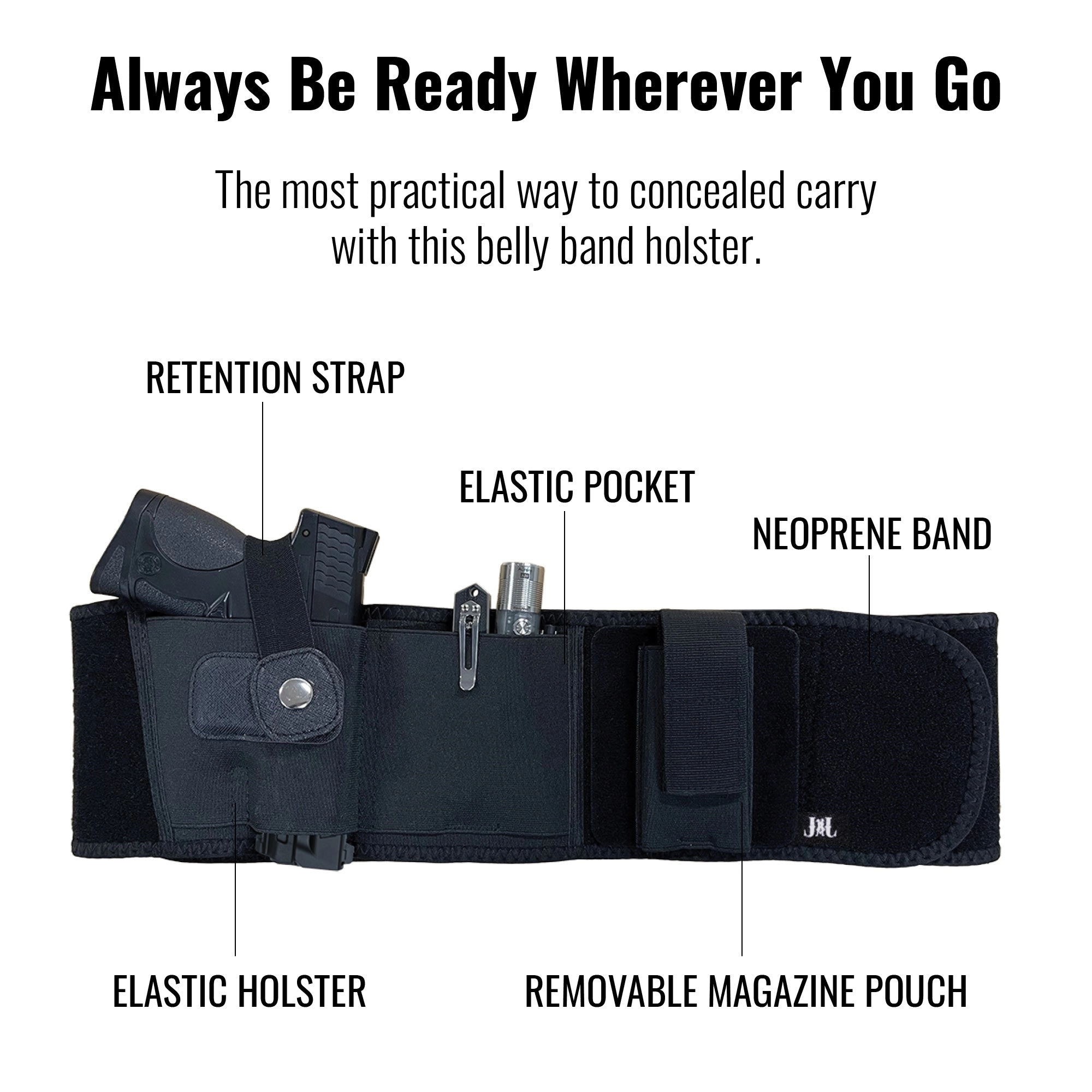 Unisex Belly Band for Concealed Carry