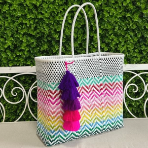 Upcycled Handwoven LG Tote - Carolina