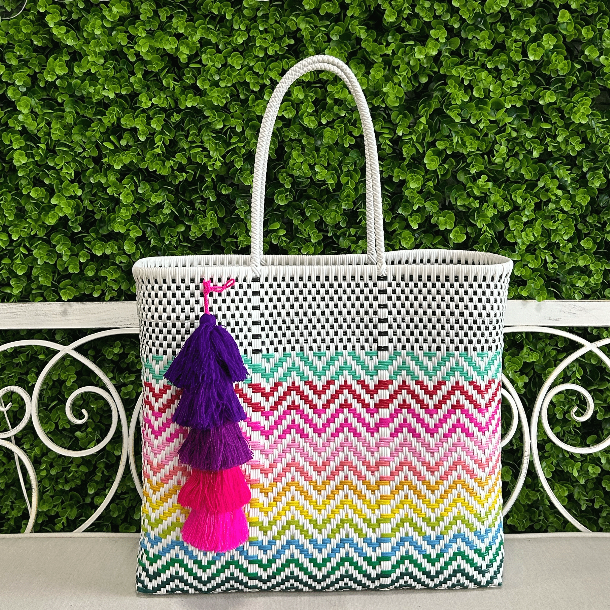 Upcycled Handwoven LG Tote - Carolina
