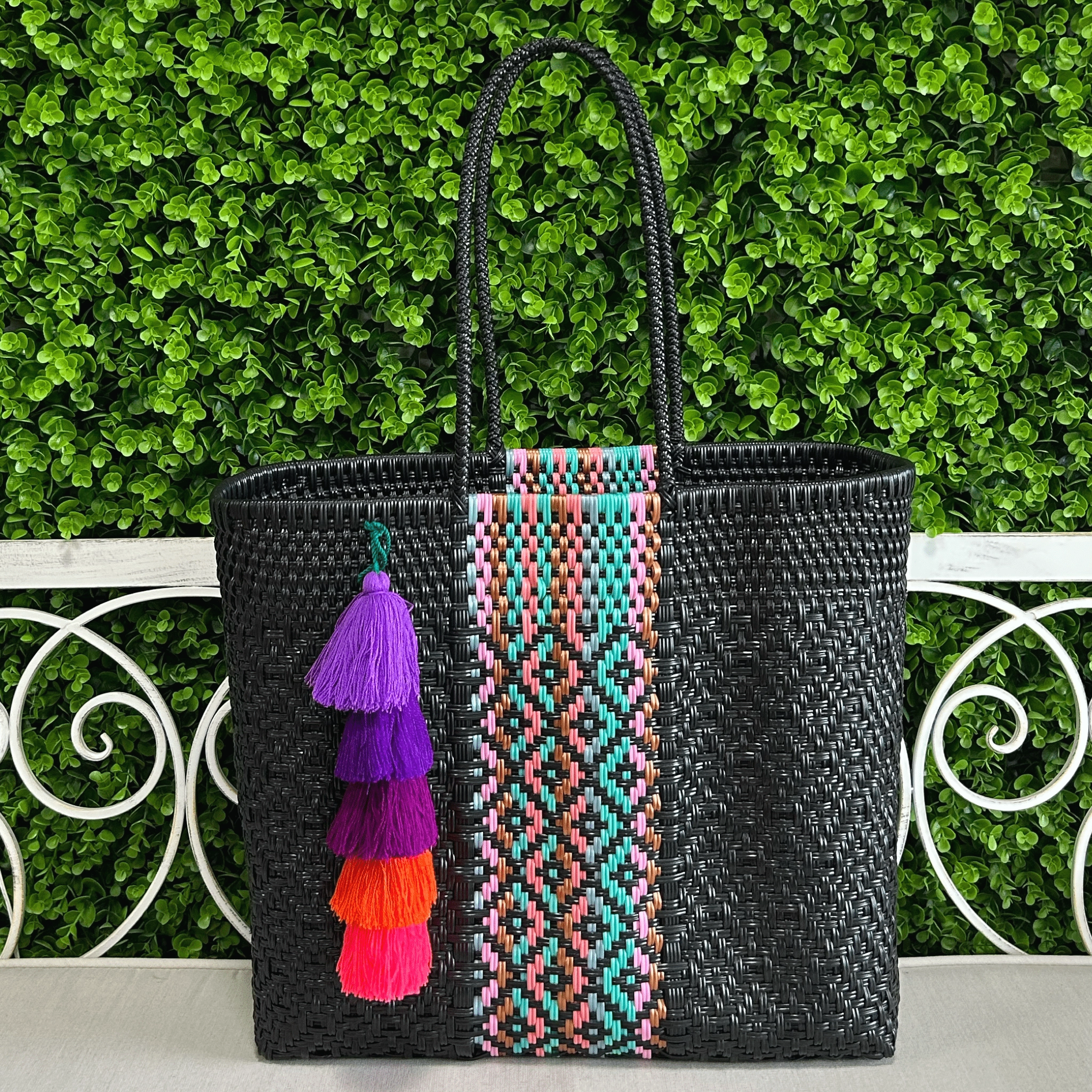 Upcycled Handwoven XL Tote - Sofia