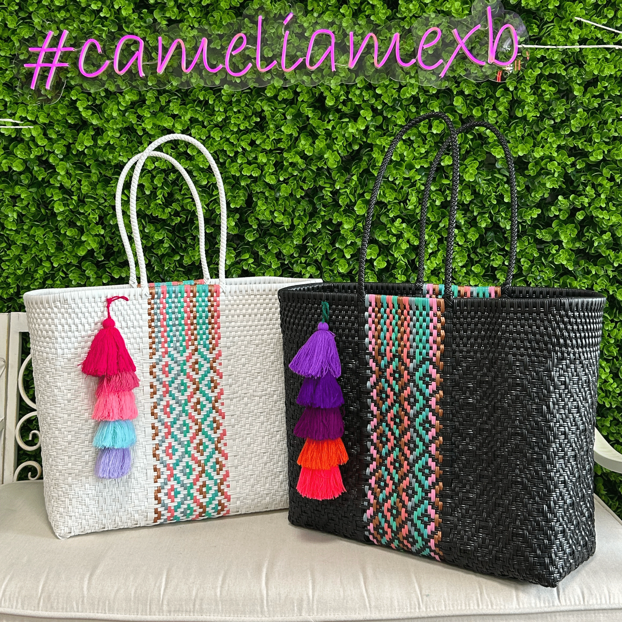 Upcycled Handwoven XL Tote - Sofia